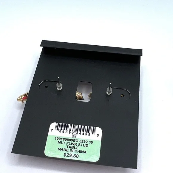 Inc International Concepts Multicolor Crystal Flower Drop Earrings in Gold-Tone - Picture 4 of 6